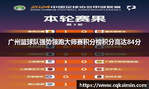 广州篮球队强势领跑大师赛积分榜积分高达84分